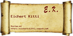 Eichert Kitti névjegykártya